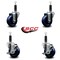Service Caster 3.5'' Solid Poly Wheel Swivel 1'' Expanding Stem Caster Set 2 Brakes, 4PK SCC-EX20S3514-SPUS-2-TLB-2-1 - alternate 2